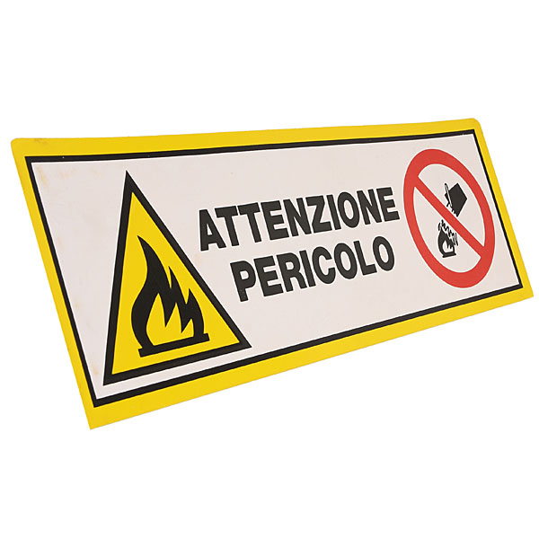 Italian Warning Plate (Yellow)