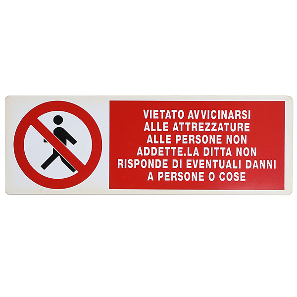  Italian Warning Plate (White)