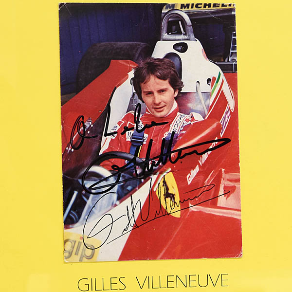 Scuderia Ferrari Gilles Villeneuve autographed driver's card