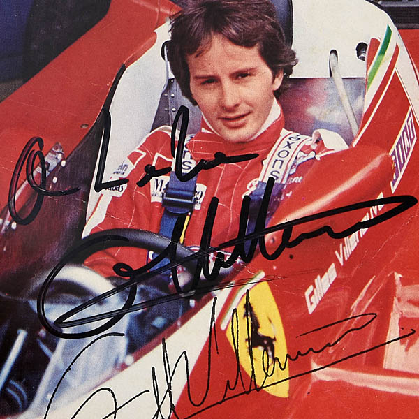 Scuderia Ferrari Gilles Villeneuve autographed driver's card