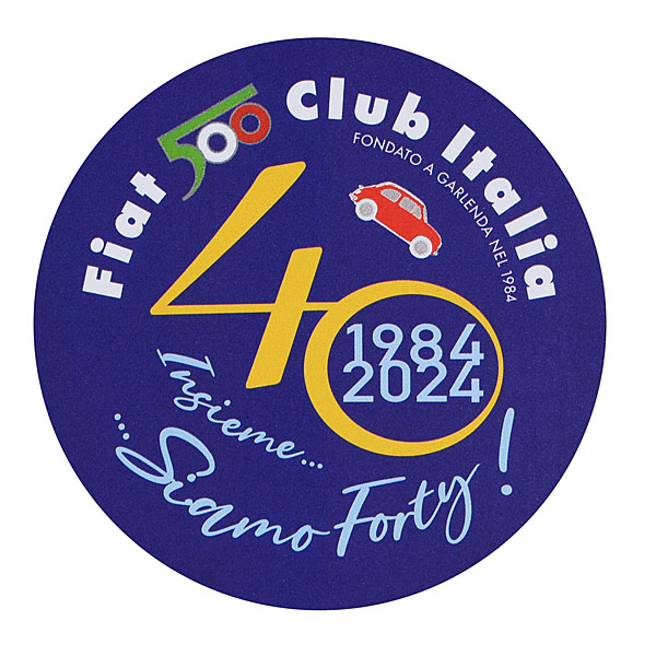 FIAT 500 CLUB ITALIA 40th Anniversary Sticker