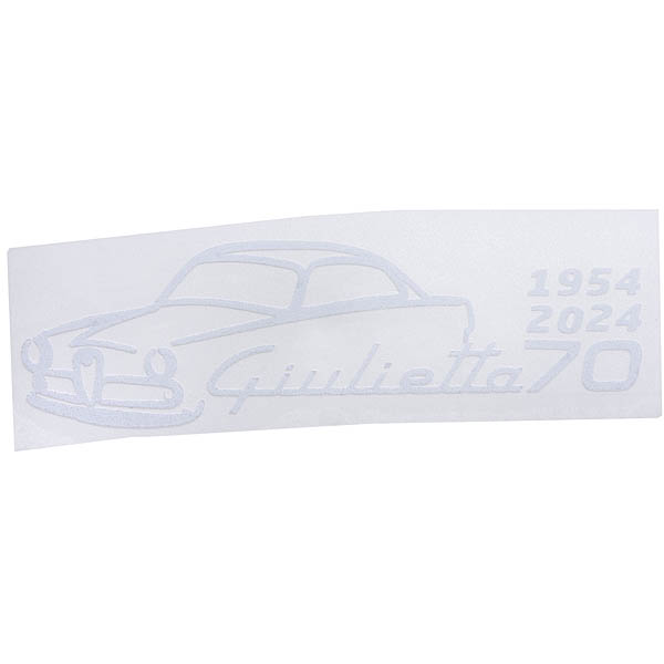 Alfa Romeo Giulietta 70th Anniversary Logo Sticker (Cut Letters/White) by RIA (Registro Italiano Alfa Romeo)