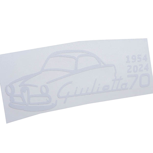 Alfa Romeo Giulietta 70th Anniversary Logo Sticker (Cut Letters/White) by RIA (Registro Italiano Alfa Romeo)