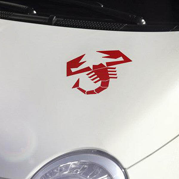 ABARTH Genuine 595/695 Scorpion Bonnet Decal (Black/White/Red)