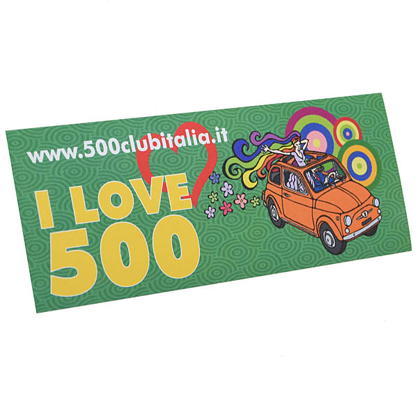 FIAT 500 CLUB ITALIA  "I LOVE500" Sticker-2025-