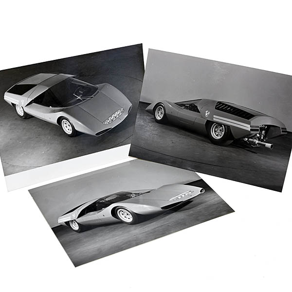 FIAT ABARTH 2000 COUPE PININFARINA 1969 Original Phot 3 pcs Set