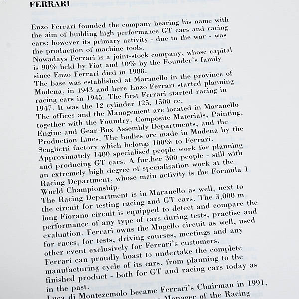 L'idea Ferrari Berlin 1994 Press Release