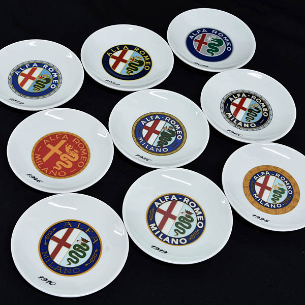 Alfa Romeo純正歴代エンブレム有田焼 豆皿コンプリートセット
