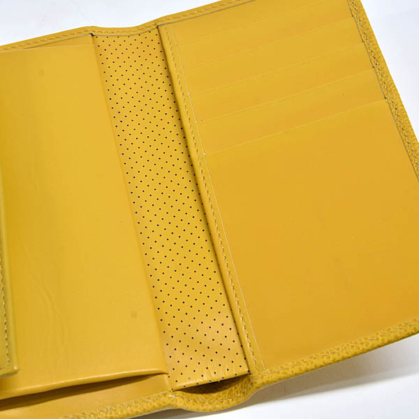 Ferrari Genuine tri-fold Leather Wallet (Yellow)