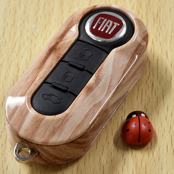 FIAT500用ウッドデザインキーカバー by La Coccino