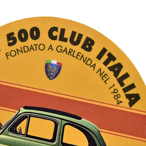 FIAT 500 CLUB ITALIAオフィシャル2026ステッカー(裏貼りタイプ)