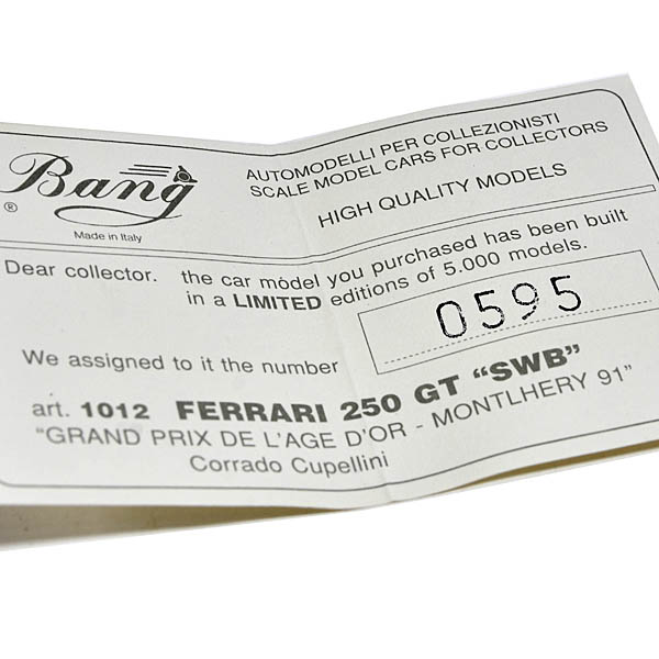 1/43 Ferrari 250GT SWB Montlhery 1991�ߥ˥��奢��ǥ�