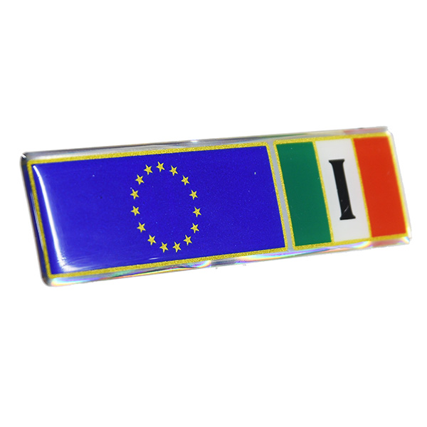 EU&Italian Flag 3D Sticker