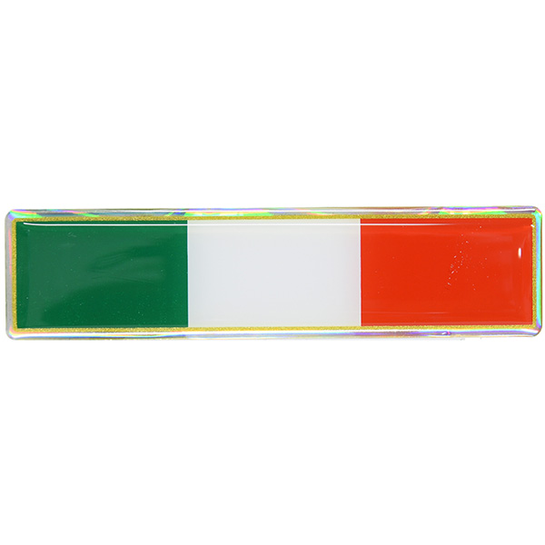 イタリア国旗3Dステッカー(110mm)