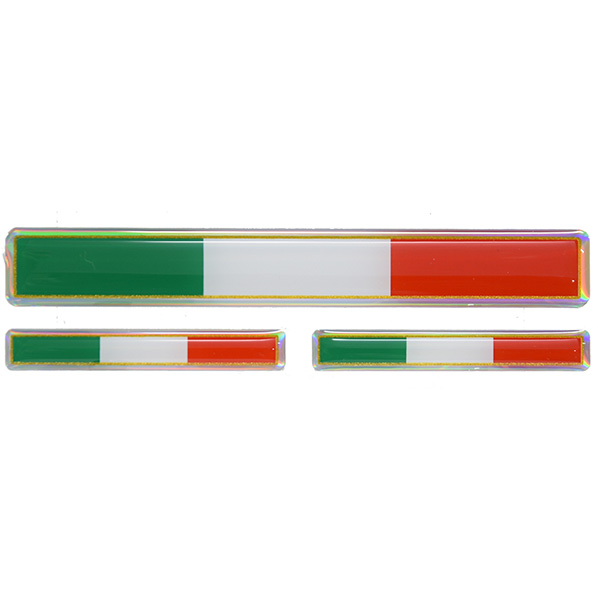 イタリア国旗3Dステッカー(Long/3枚組) 