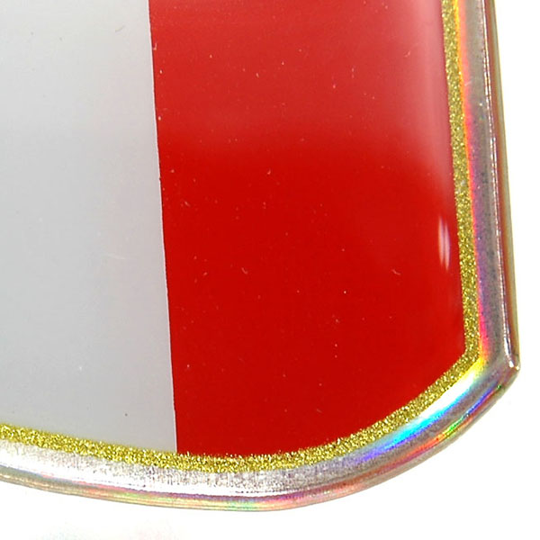 イタリア国旗3Dステッカー(波型2枚組)