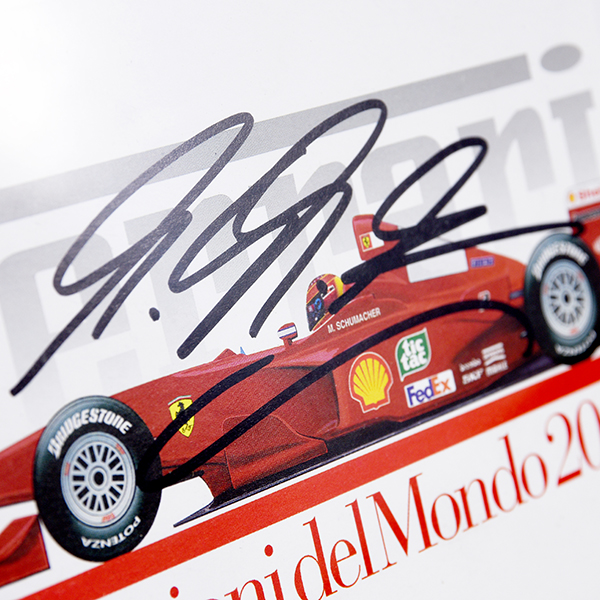 M.Schumacher直筆サイン入り額装F1-2000ポストカード : イタリア自動車 