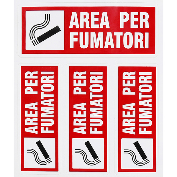 AREA PER FUMATORI(喫煙エリア)ステッカーセット