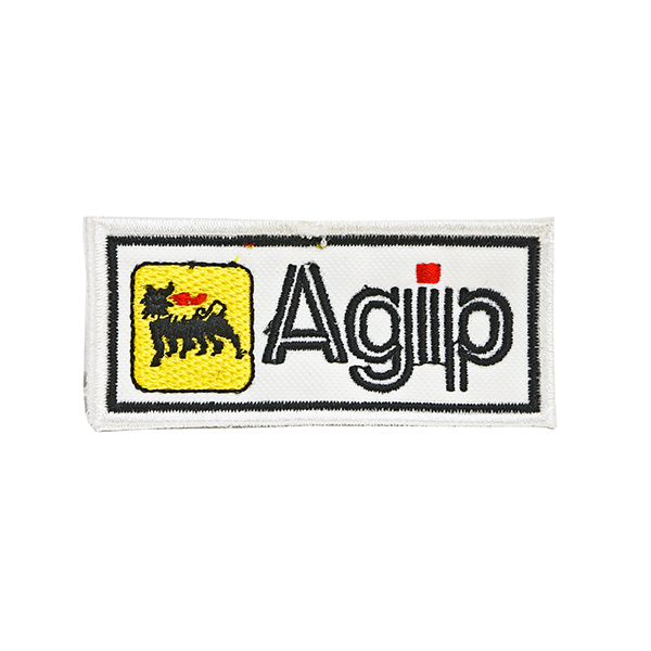 Agipワッペン　(白ベース横長タイプ/70mm×30mm)