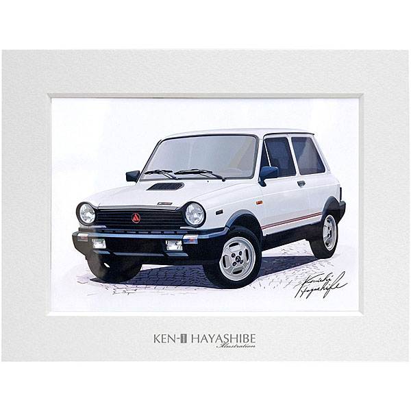 AUTOBIANCHI A112 ABARTH イラストレーション　by 林部研一<br><font size=-1 color=red>06/20到着</font>
