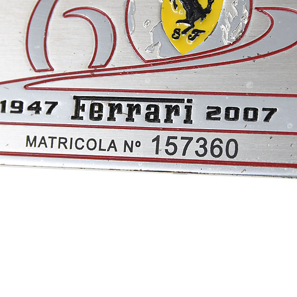 Ferrari純正60周年記念室内用エンブレムプレート